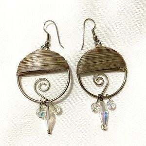 Vintage 1980’s Wire Wrapped Sculptured Earrings